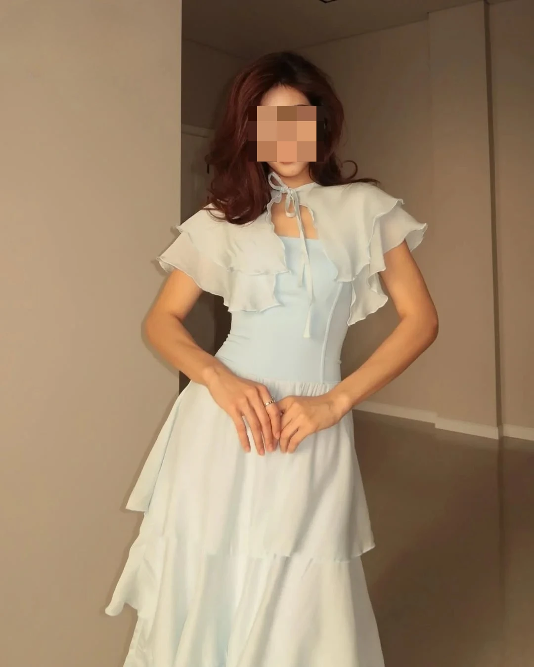 Ranmo 2025 – robe de soirée élégante en mousseline de soie, bleu bébé, arabe saoudien, longueur cheville, plissée superposée, robe de bal fascinante, personnalisée