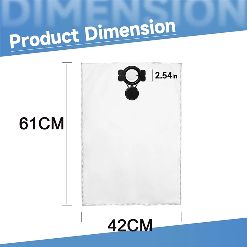 VC4210L 습식/건식 먼지 추출기/진공 모델 교체 필터 백 W107418353, 대용량용 A24P