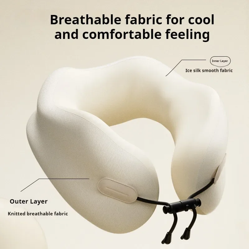 Portable Memory Cotton Business Trip U Shaped Neck Pillows Airplane Travel High-speed Rail Pillow Cervical Healthcare Supply