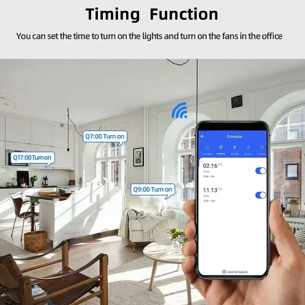 

Multi Appliance Control Switch 433MHz Remote 4CH Switch Module Integration With Voice Assistants Remote Device Control