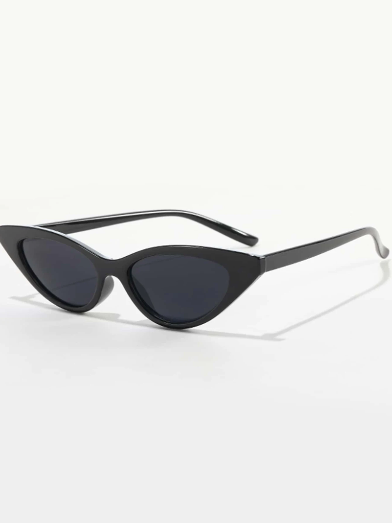 1 Stück Retro-Sonnenbrille mit schlichtem Cat-Eye-Rahmen, modische, einfarbige Brille im Basic-Stil für den täglichen Gebrauch und den Strandurlaub – Detail 1
