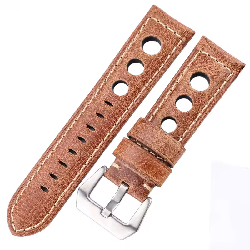 Cowhide Watch Strap Bracelet Vintage Genuine Leather 20mm 22mm 24mm Watchband Women Men Fashion Watch Band Belt With Pin Buckle - Image 7