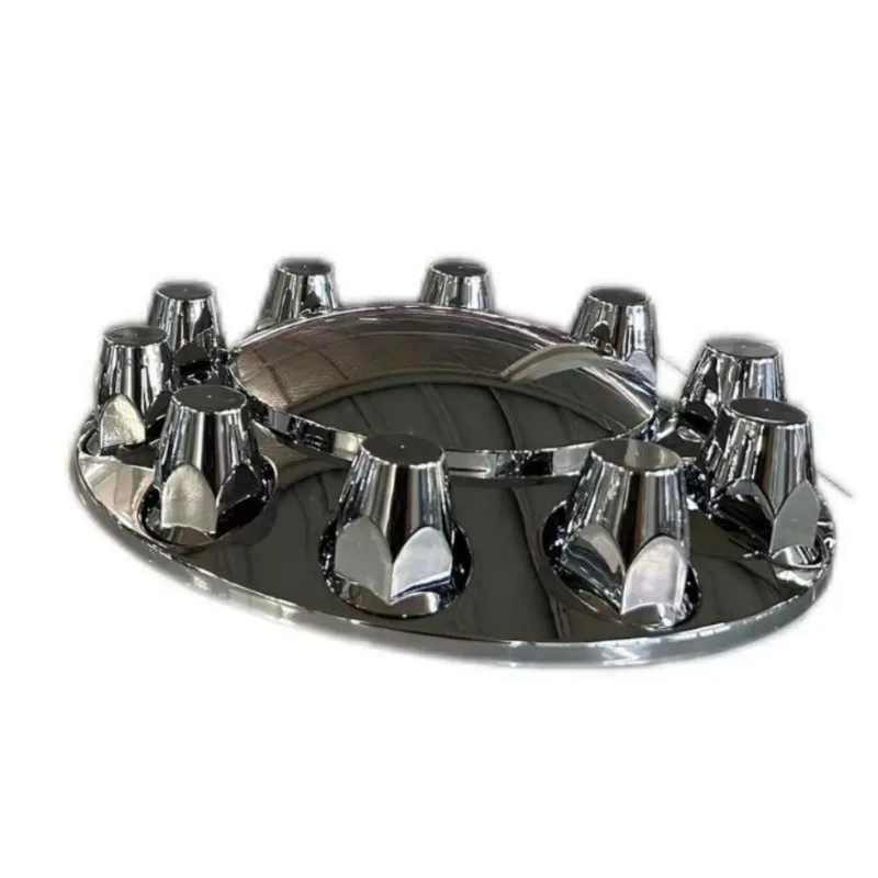 

Universal Truck Front Wheel Hub Cover Accessories, 33mm Snap-On Lug Nut Caps with Chrome ABS Construction for Heavy Duty Custom