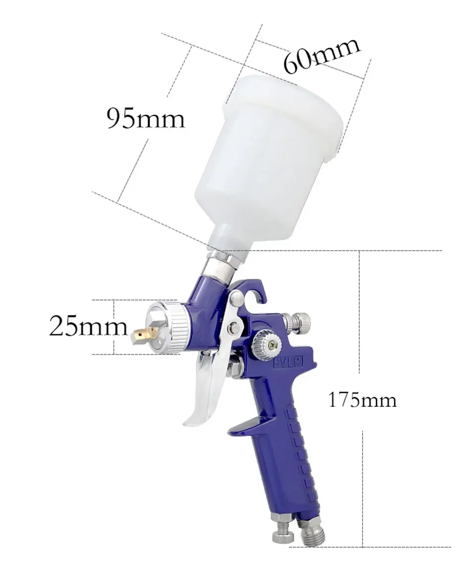 Spray Guns Professional Mini H-2000 Pneumatic Paint Spray Gun Power Tool 0.8/1.0mm Painting Cars Aerograph Tool HVLP Spray Gun