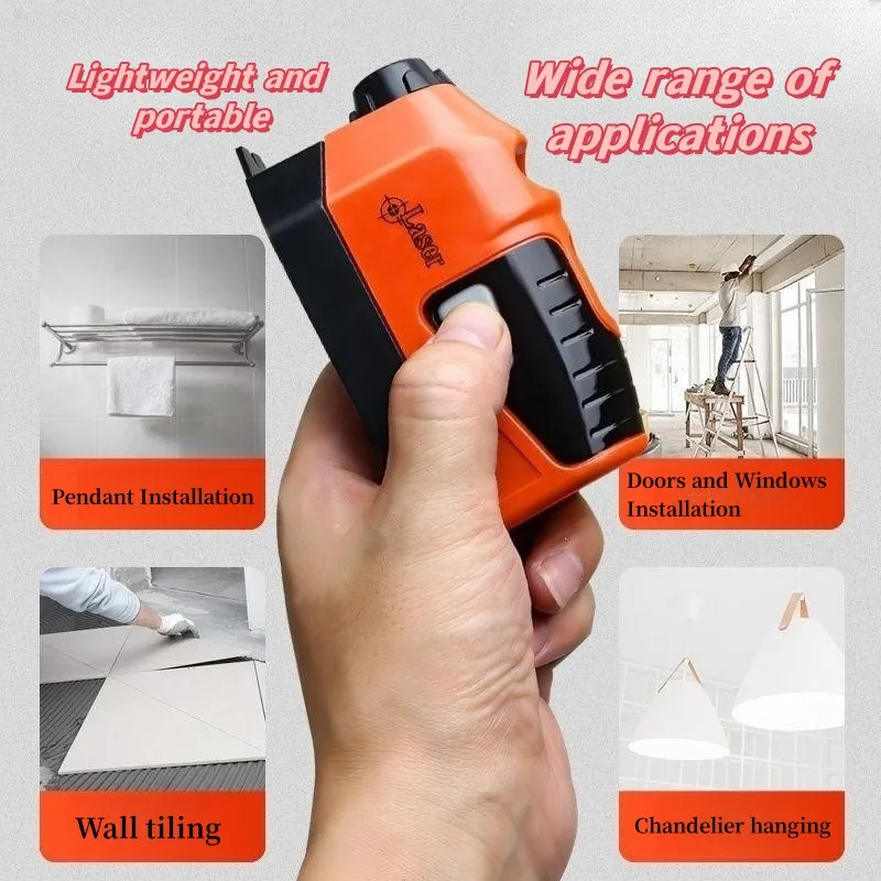 Level Bubble Infrared Laser Ground Leveler Mini Portable Wall Vertical Precision Beam Tool Accurately Levels Any Wall, Floor