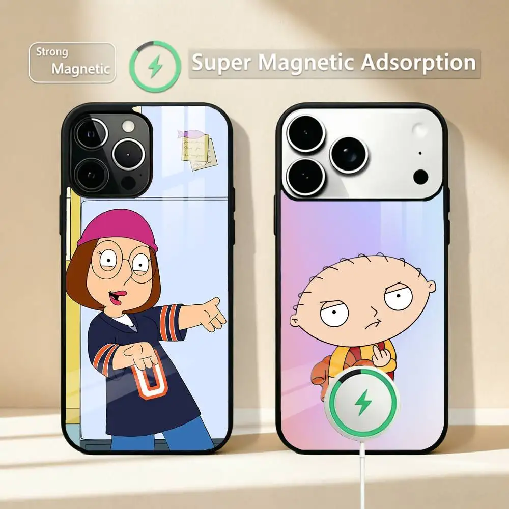 

Funny Cartoon Family Guy Gift Phone Case For iPhone17,16,15,14,13,12,11 Plus,Pro Supports Magnetic Wireless Charging