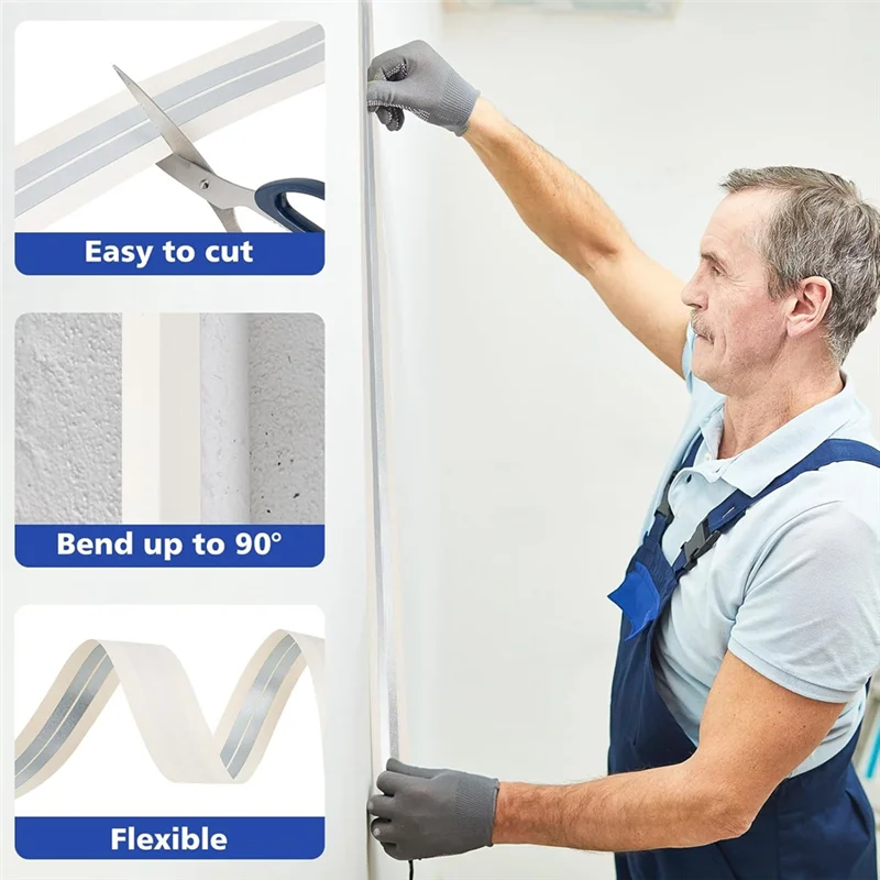 

AA76-Угловая лента для гипсокартона, 100 футов на 2-дюймовую усиленную угловую ленту для гипсокартона с металлом для ремонта трещин угловой стены