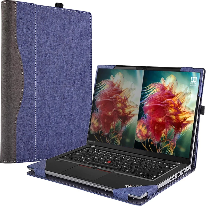 Laptop Case Cover For Lenovo ThinkPad X1 Yoga Gen 4 / Gen 5 14Inch Pu Protective Case Shell Stylus Gifts