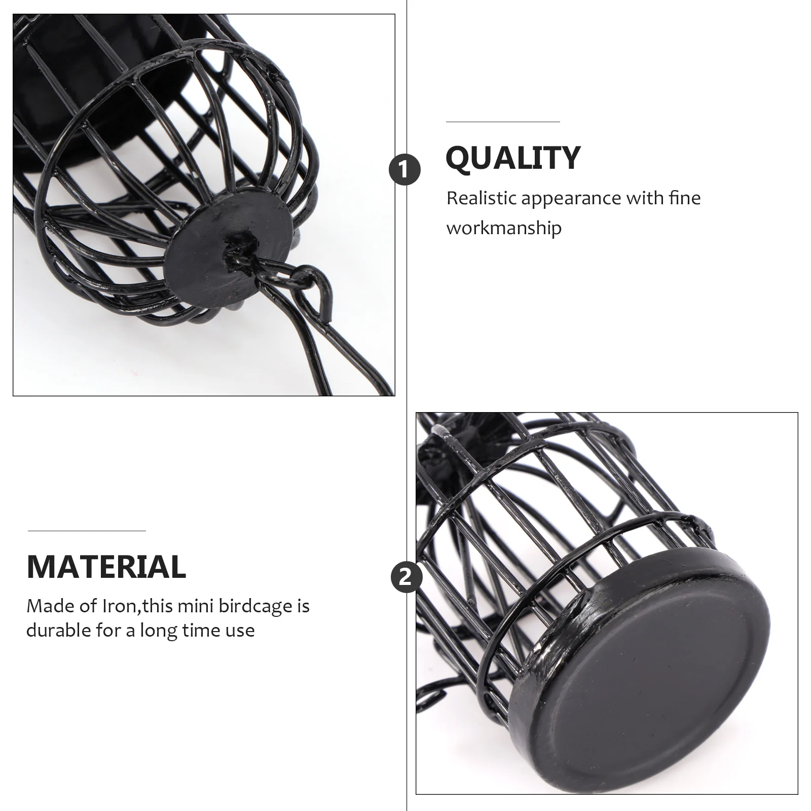 

Iron Art Birdcage nament Realistic Appearance Micro L Adornment DIY Crafts Supplies Home Decor Bedroom Office Accessory