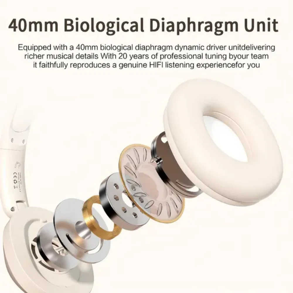 سماعات بلوتوث لاسلكية قابلة للطي، سماعة رأس رياضية، سماعات موسيقى كبيرة الطاقة لجهاز الصوت المحمول للهاتف