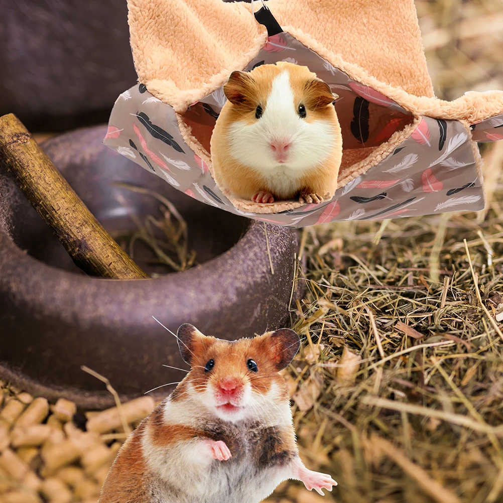 

WearResistant ScratchResistant Hamster Hammock Comfortable Cotton Hideout Bed For Small Animals Guinea Pigs Nest