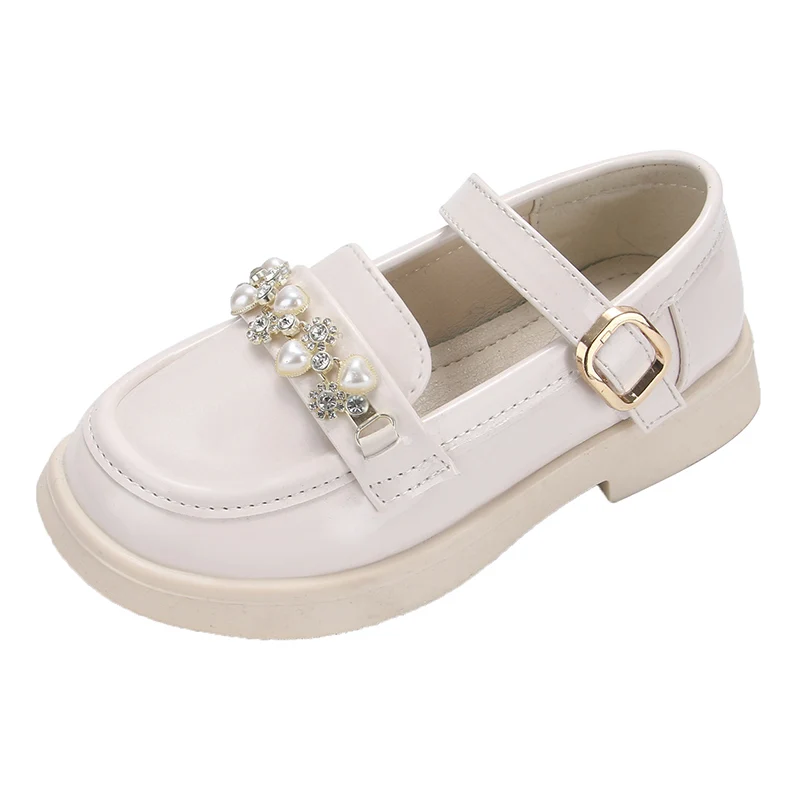 

Girls' dance shoes, small leather shoes, white shoes, princess shoes