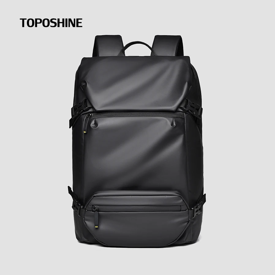 

Toposhine British Style Handsome Backpack with Multi-functional Film Covering Oxford Cloth Splash Proof Backpack Dirt Resistant