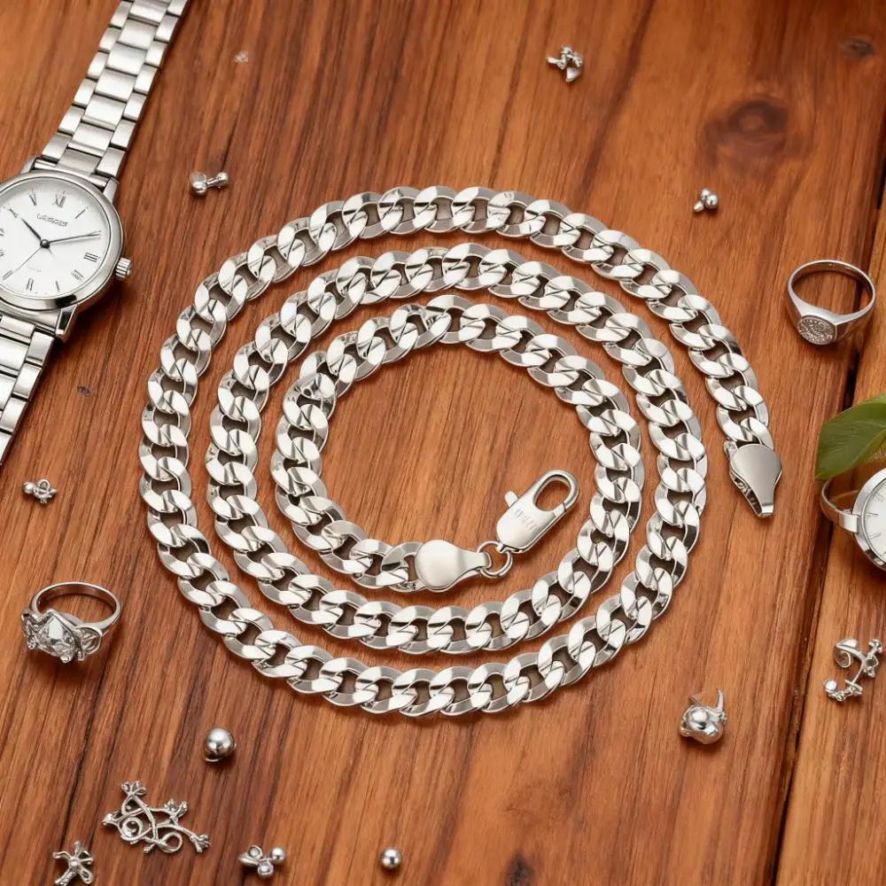 

Новый популярный бренд из стерлингового серебра 925 пробы, тонкая цепочка 7 мм, ожерелье для женщин и мужчин, модные вечерние свадебные аксессуары, ювелирные изделия, подарки