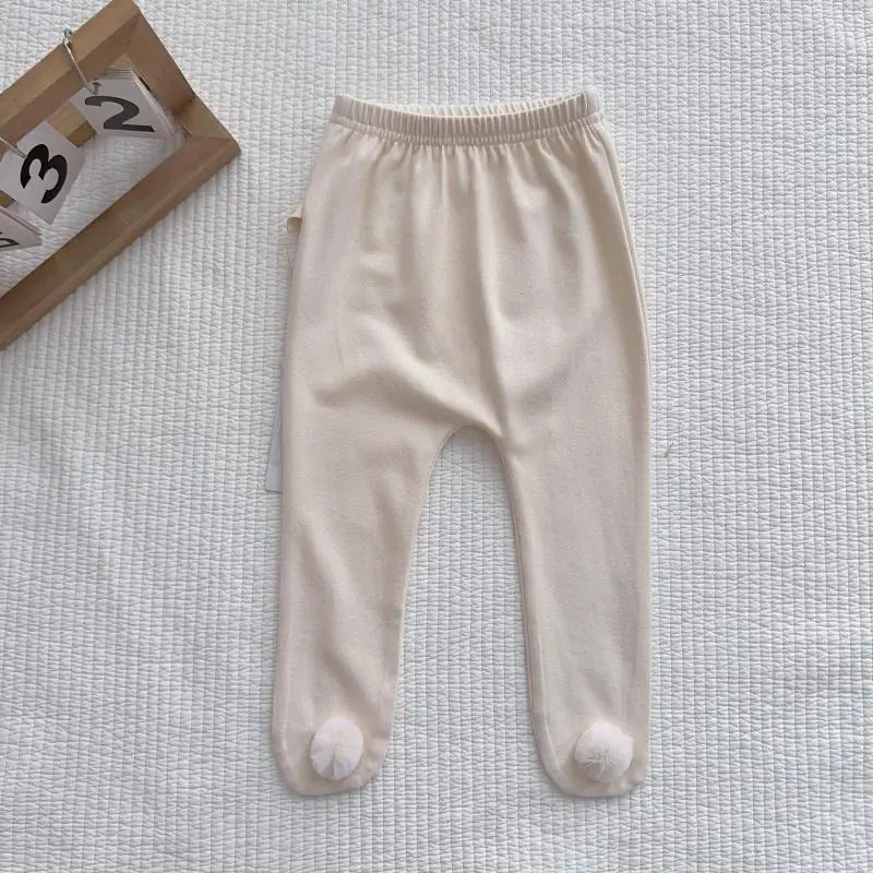 

2024 Spring New Baby Cotton Versatile Leggings Infant Girl Solid Tights Toddler Stretch Pants Newborn Casual Pantyhose 0-24M