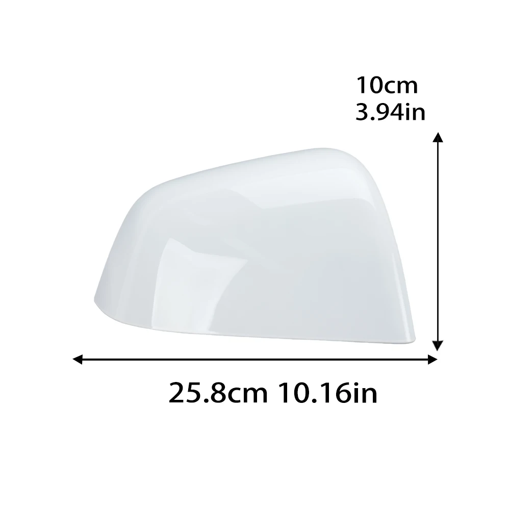 Side Rearview Mirror Cover Caps For Tesla Model Y 2020-2024 White With Buckle Door Rearview Mirror Cover Cap Car Accessories