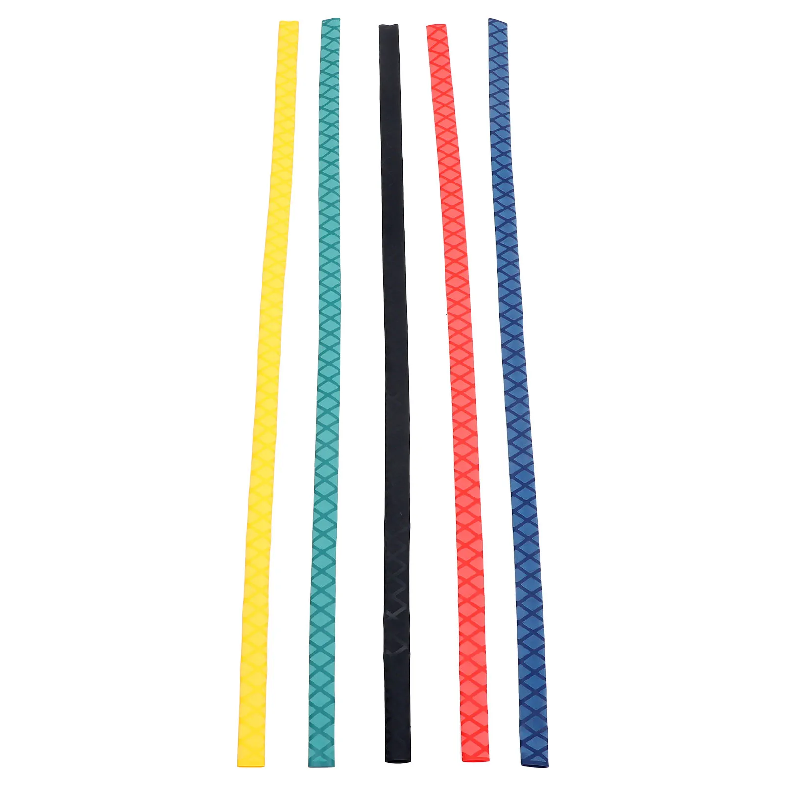 

5pcs 18mm BlackRedBlueYellowGreen Anti Slip Heat Shrink Tubing H Drumstick Badminton Racket Sleeve Fishing Rod Wrap