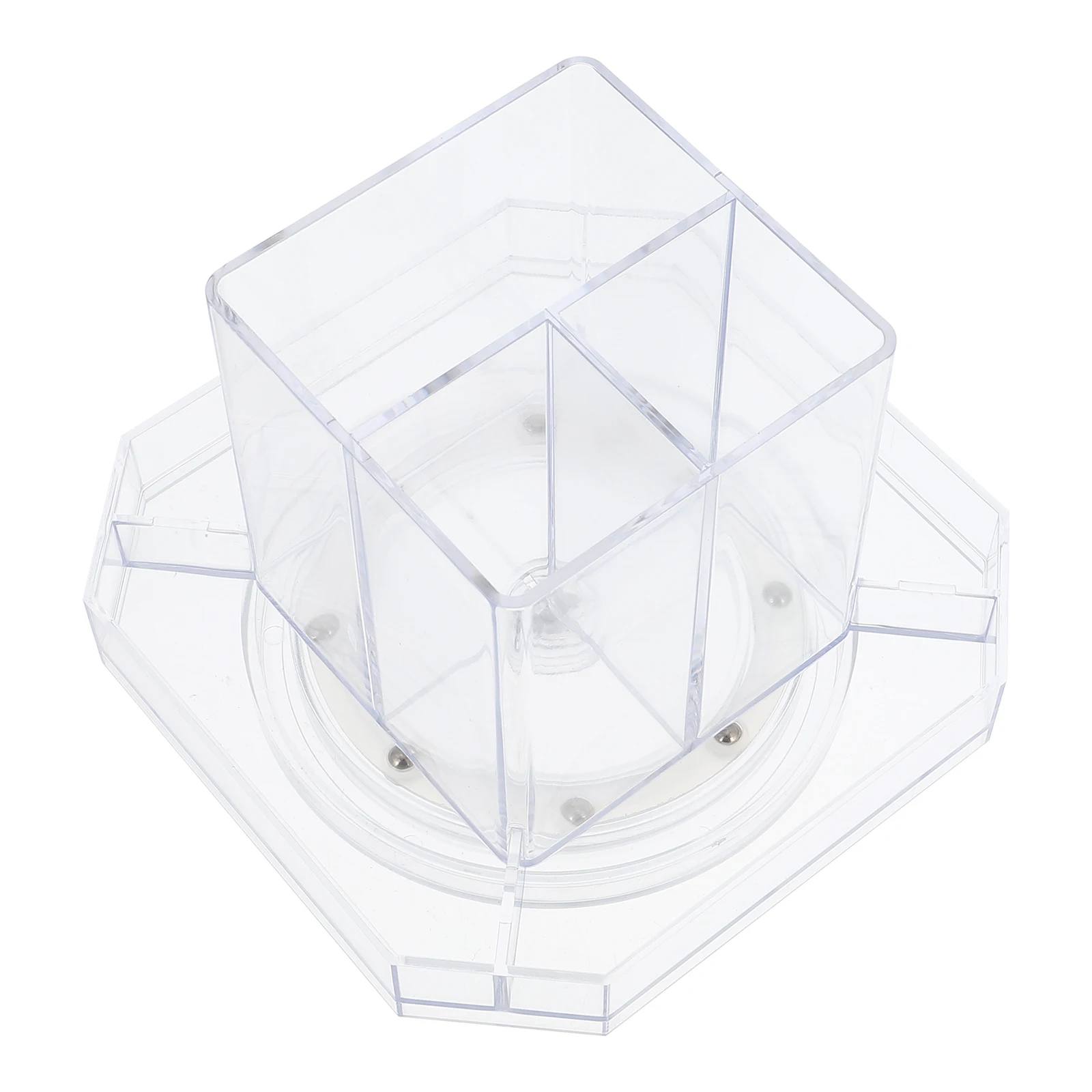 

Acrylic Pen Holder Desk Organizer 360° Rotating Stationery Cup Space Saving Design for Pens Pencils Scissors Makeup