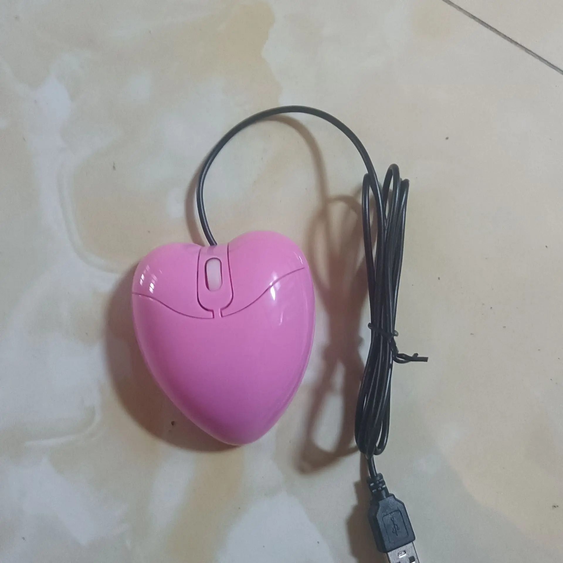 Mouse komputer, hadiah kreatif Optoelektronik Pink USB komputer kabel Desktop Laptop kantor rumah produsen Mouse dalam stok