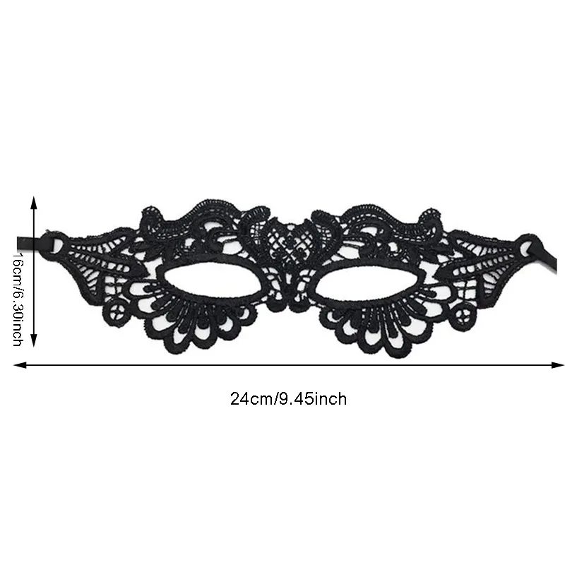 Black Queen Lace Mask Embroidery Appliques Party Carnival Mask Woman Accessories Wedding Mask Halloween Masquerade Mask image 6