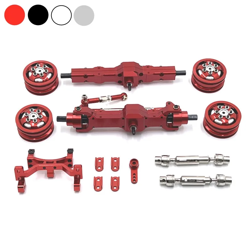 

WPL C74 Metal Front and Rear Axle Link Rod Pull Rod Mount Drive Shaft Wheel Rim Servo Arm Set 1/10 RC Car Upgrade Parts