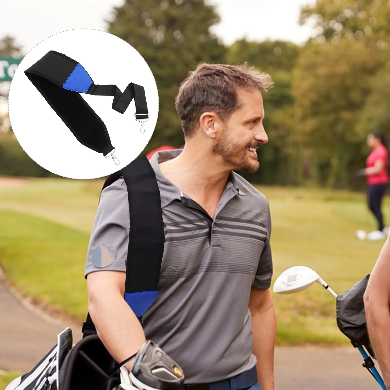 

1Pc Padded Shoulder Strap Replacement For Golf Bag Adjustable Soft Strap Universal Carrying Solution