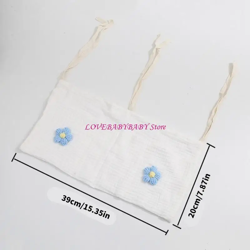 Baby Strollers Hanging Bag Organiser with Double Pockets for Convenient Storage 4XBC