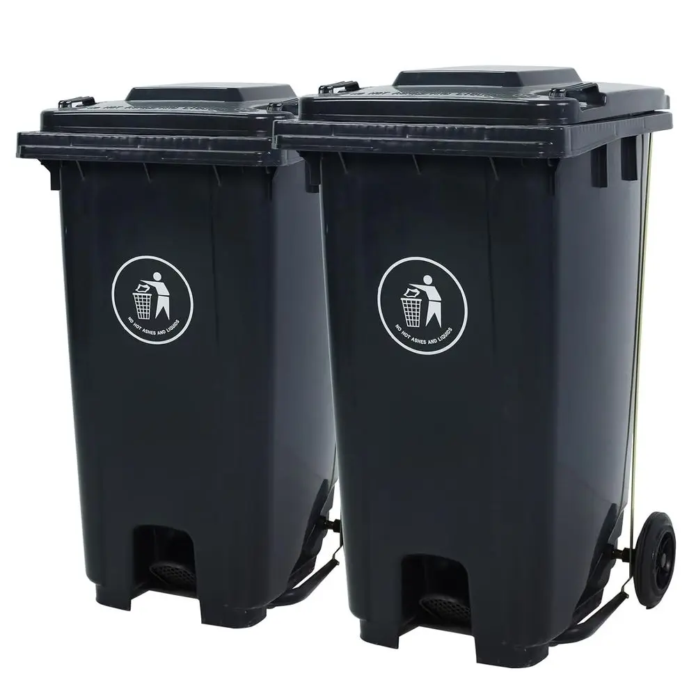 

Heavy Duty Two-Wheels Rolling, Reinforced Base, 64 Gallon Large Trash Can with Lid, Suitable for Garages, Yards, Kitchens, Shopp