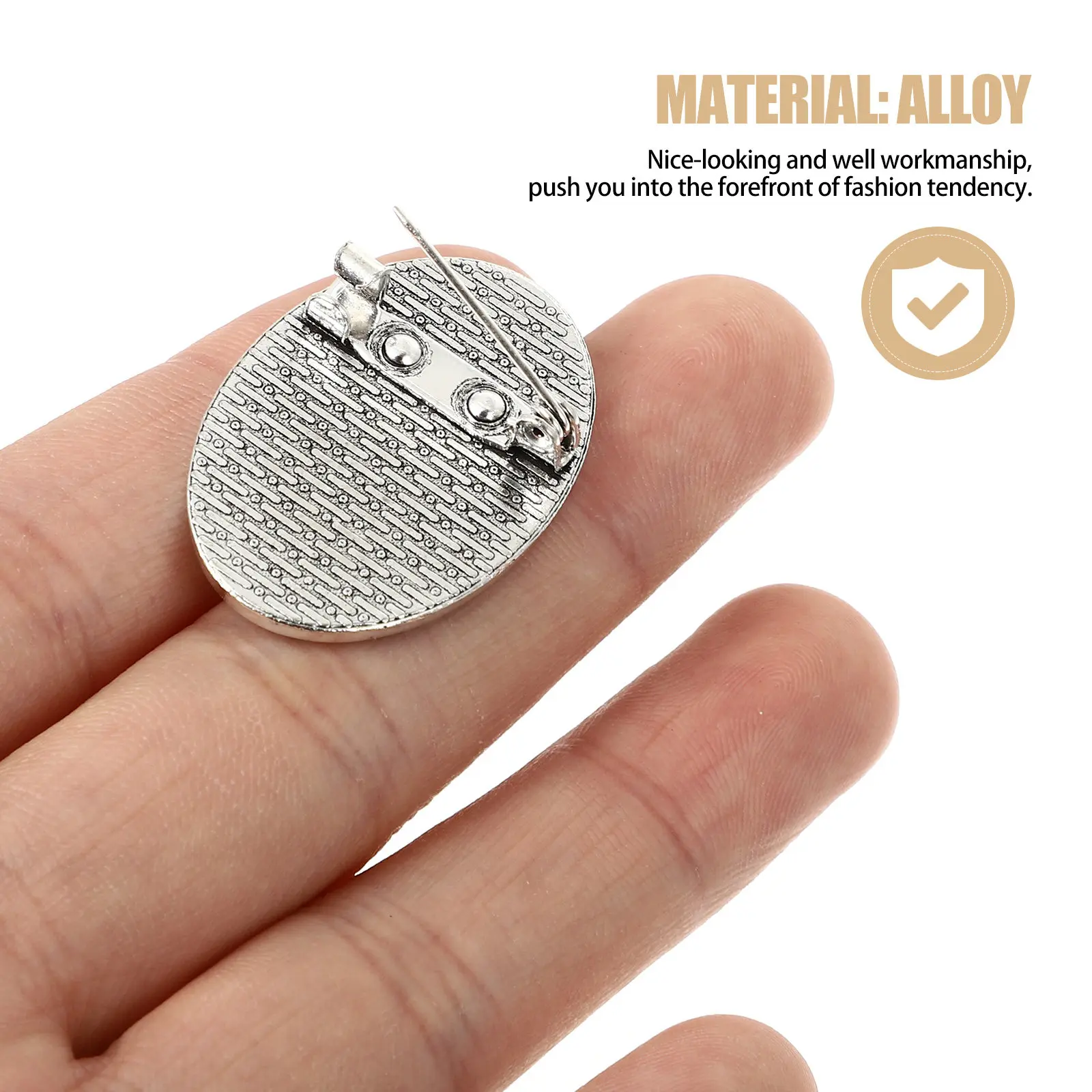 5Pcs Brooch DIY Alloy Base Tray 25Mm Hollow Round Jewelry Making Breastpin Resin Craft DIY Time Holder Alloy Base Tray