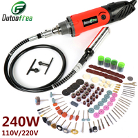240W Electric Drilling Engraving Pen Grinder 361PCS Accessories With 6 Speed For Metal Working Machine Polishing Dremel Tools