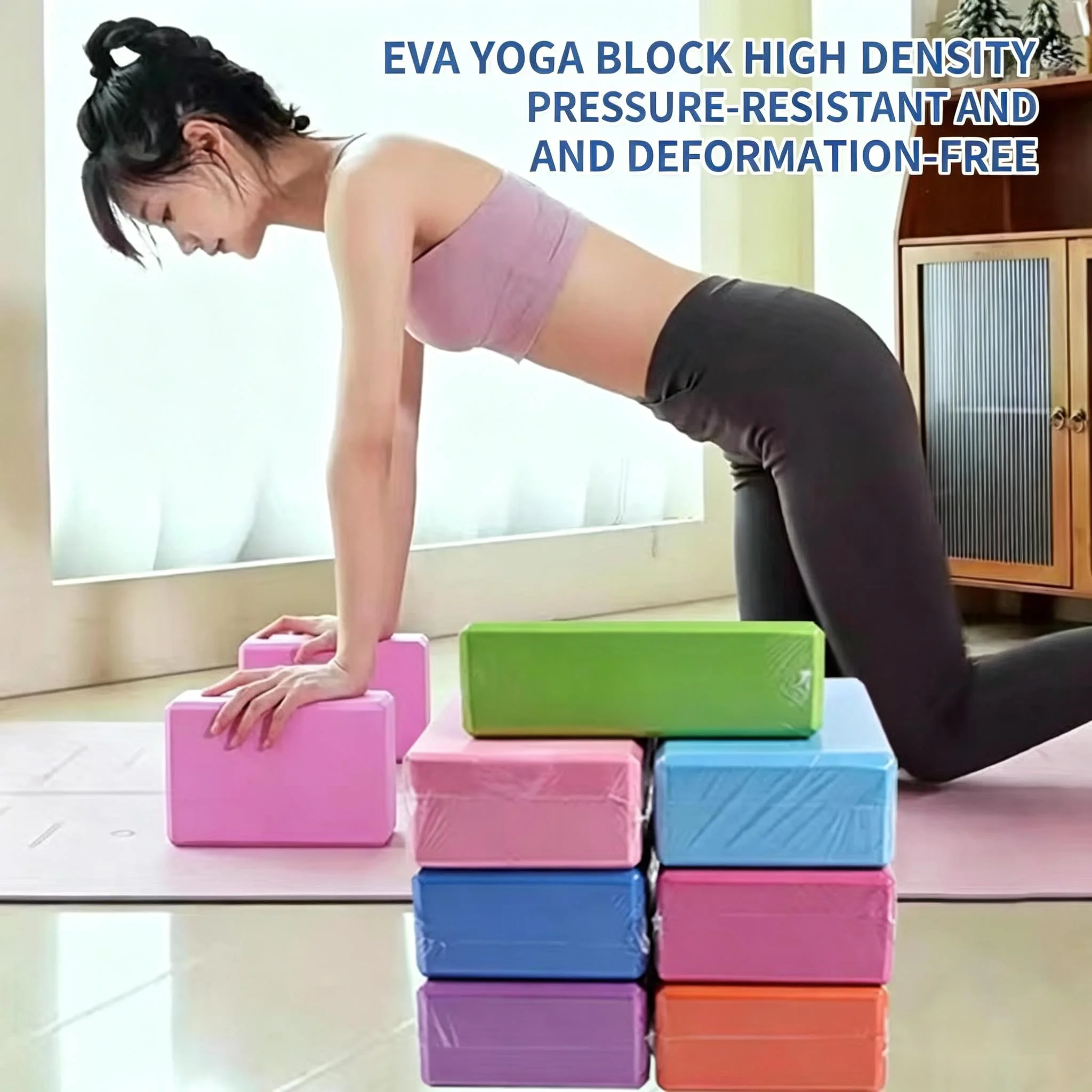 Yoga Blocks High-Density Dance Yoga Studio Cubes Exercise Leg Press Blocks Children's Special Foam Blocks for Beginners