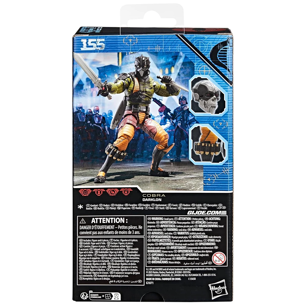 [In-Stock] Hasbro G.I. Joe Classified Series #155 Darklon 15cm Exquisite Action Cobra Soldier Figure Nice Model Gift Toys