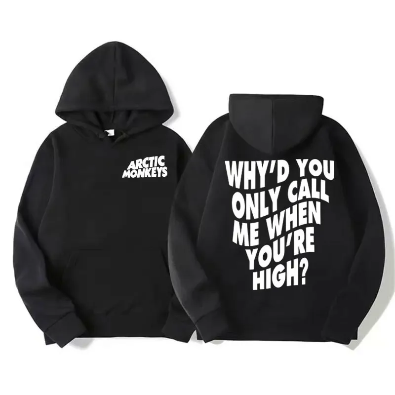 Arctic Monkeys Hip-hop Cantor Novos Hoodies Cantor Impressão Gráfica Moletons para Fãs de Manga Longa Homens Mulheres Roupas Hoodies