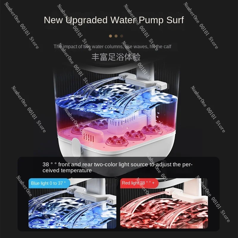 Foot soaking bucket heating constant temperature electric massage heating high-depth automatic household foot bath foot bath