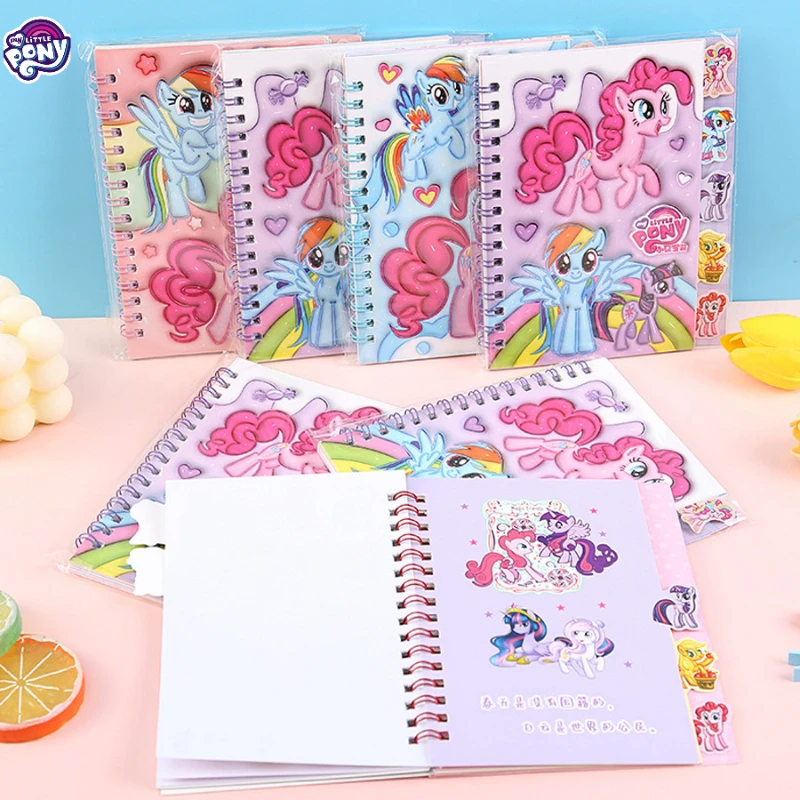 My Little Pony Cute Portable Sticker Book Cartoon Unicorn Color DIY Material Combination Set  Kawaii Christmas Birthday Gift