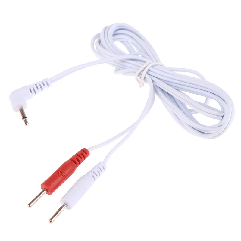 Electrodo de electroterapia de 2,5mm, Cable de descarga eléctrica de plomo para masajeador Tens, Cable de conexión de masaje de 1,5 m