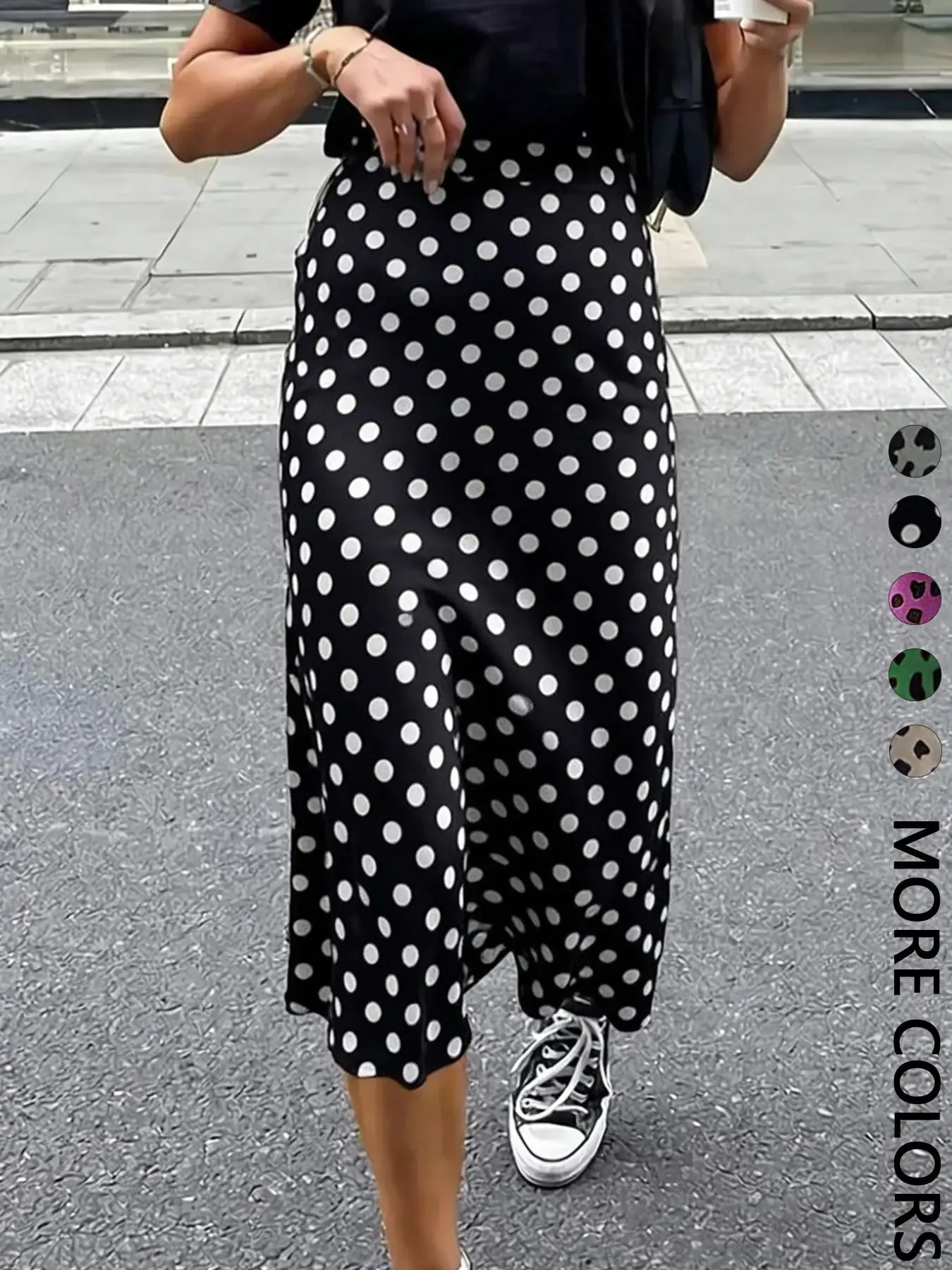 Euro-American style high-waisted leopard print A-line skirt, new summer slimming versatile slit maxi skirt, cross-border fashion