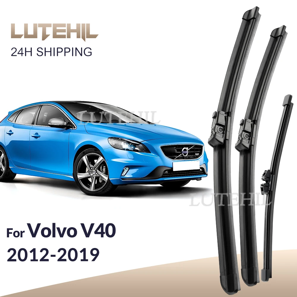 

For Volvo V40 2012-2019 2013 2014 2015 2016 2017 2018 Wiper Front & Rear Wiper Blades Windshield Windscreen Window 26"+19"+11"