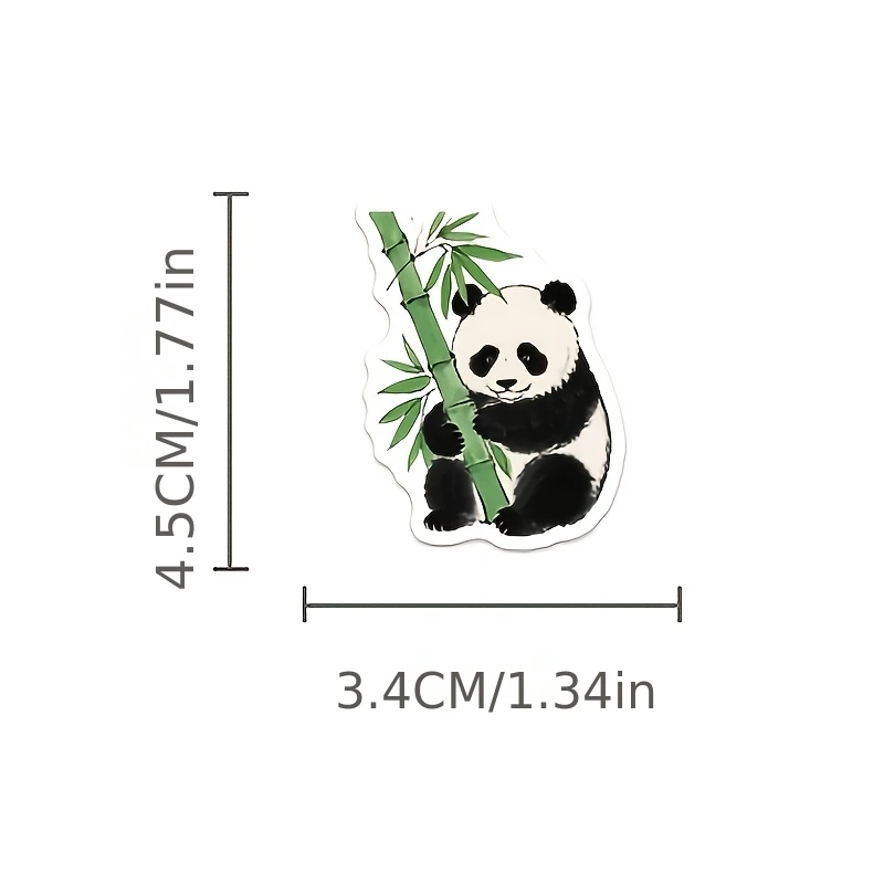 70pcsInk-style panda sticker Cute Chinese Panda AnimalinsStylish and attractive sticker material decoration
