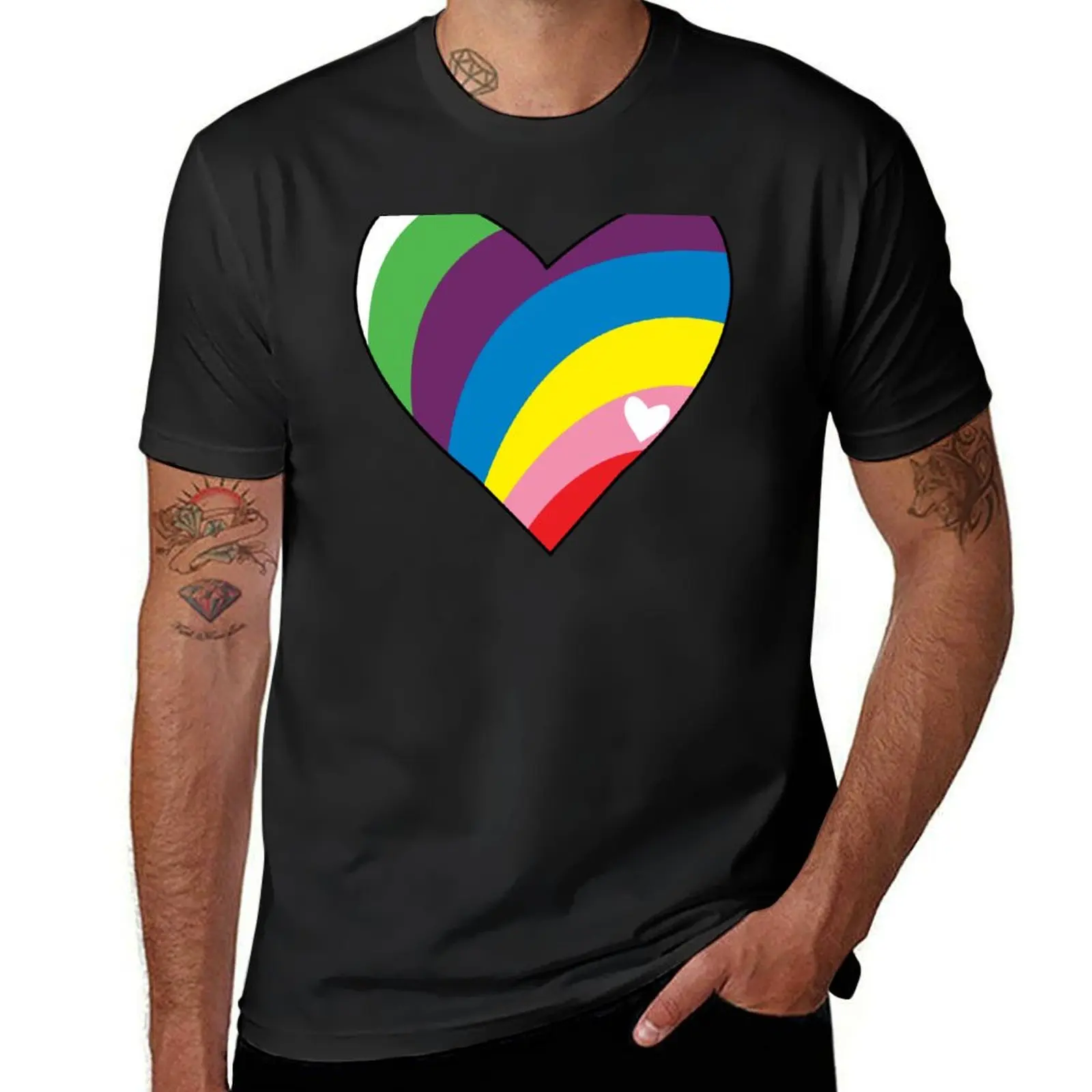 Fat Hearts T-Shirt quick-drying for a boy summer tops plain black t shirts men