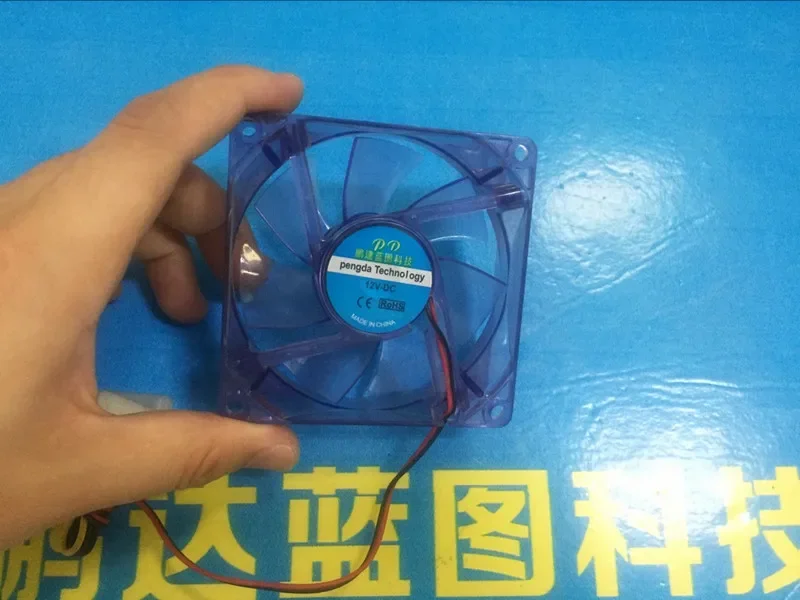 80*80*25MM New Mute 8025 8cm/cm Red Blue Transparent Power Supply Computer Case Cooling Fan 12V