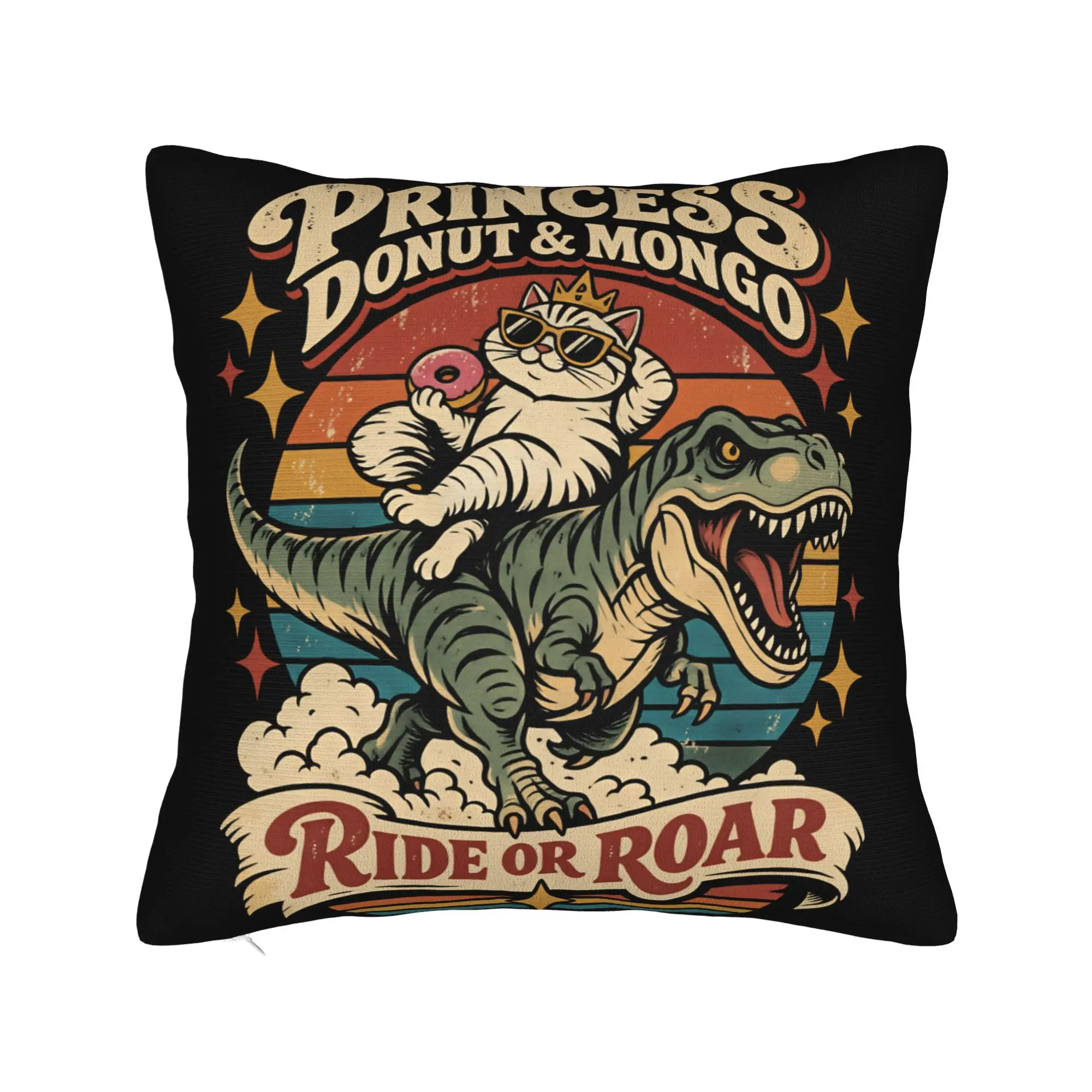 Dungeon Crawler Carl Princess Donut & Mongo Pillow Cover  Custom Cushion Cover Vintage Pillow Case For Couch Bed Living Room