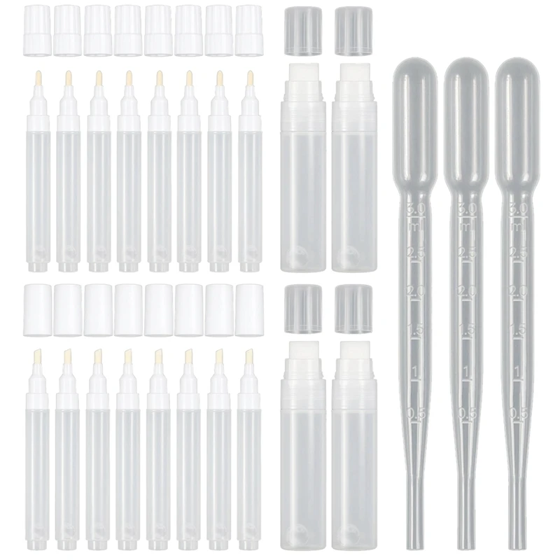 

NEW_20 шт. многоразовые акриловые маркеры, пустая заполняемая ручка