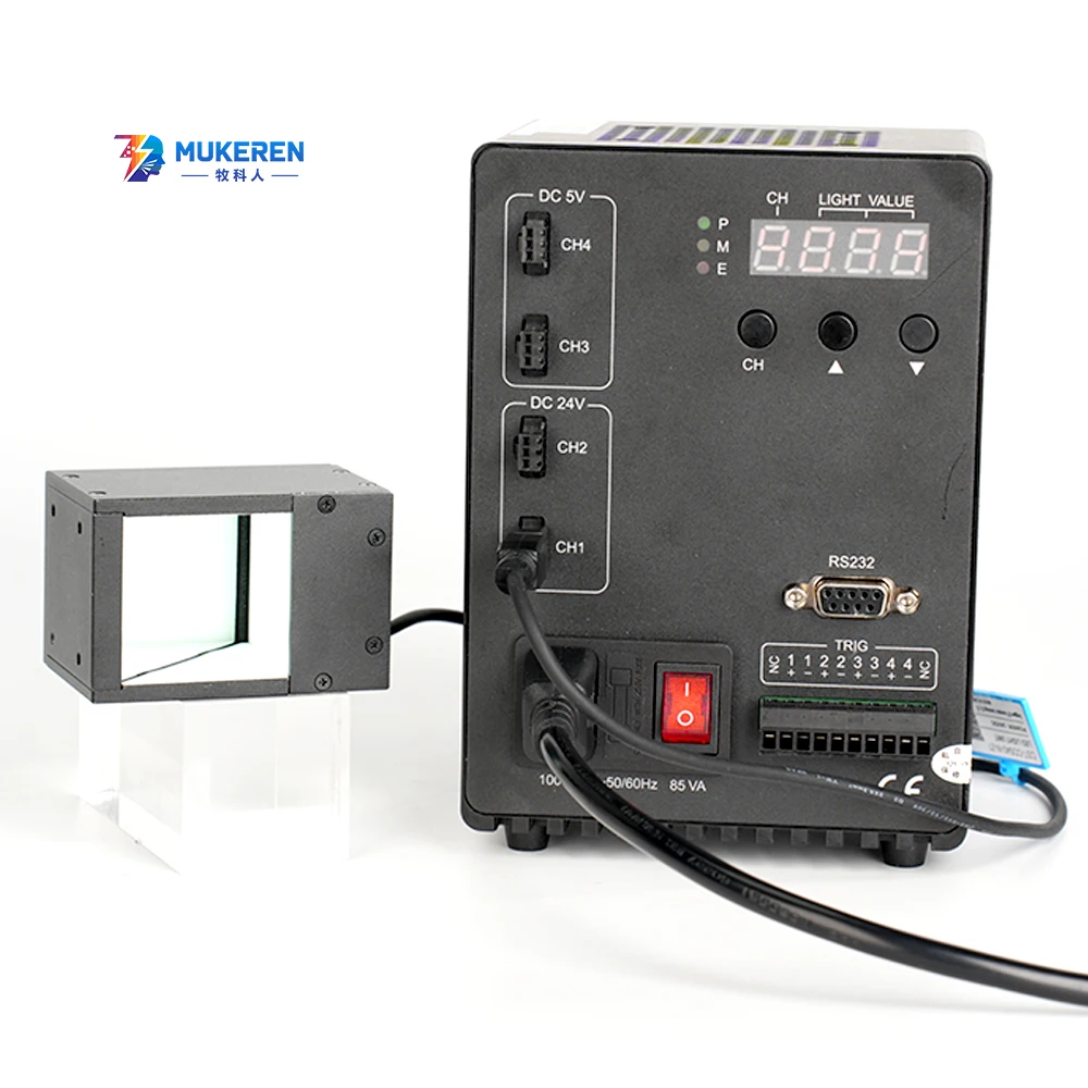 High-Definition 40x40mm Portable Waterproof LED Coaxial Light Source for Workshop Positioning Defect Detection Illuminated