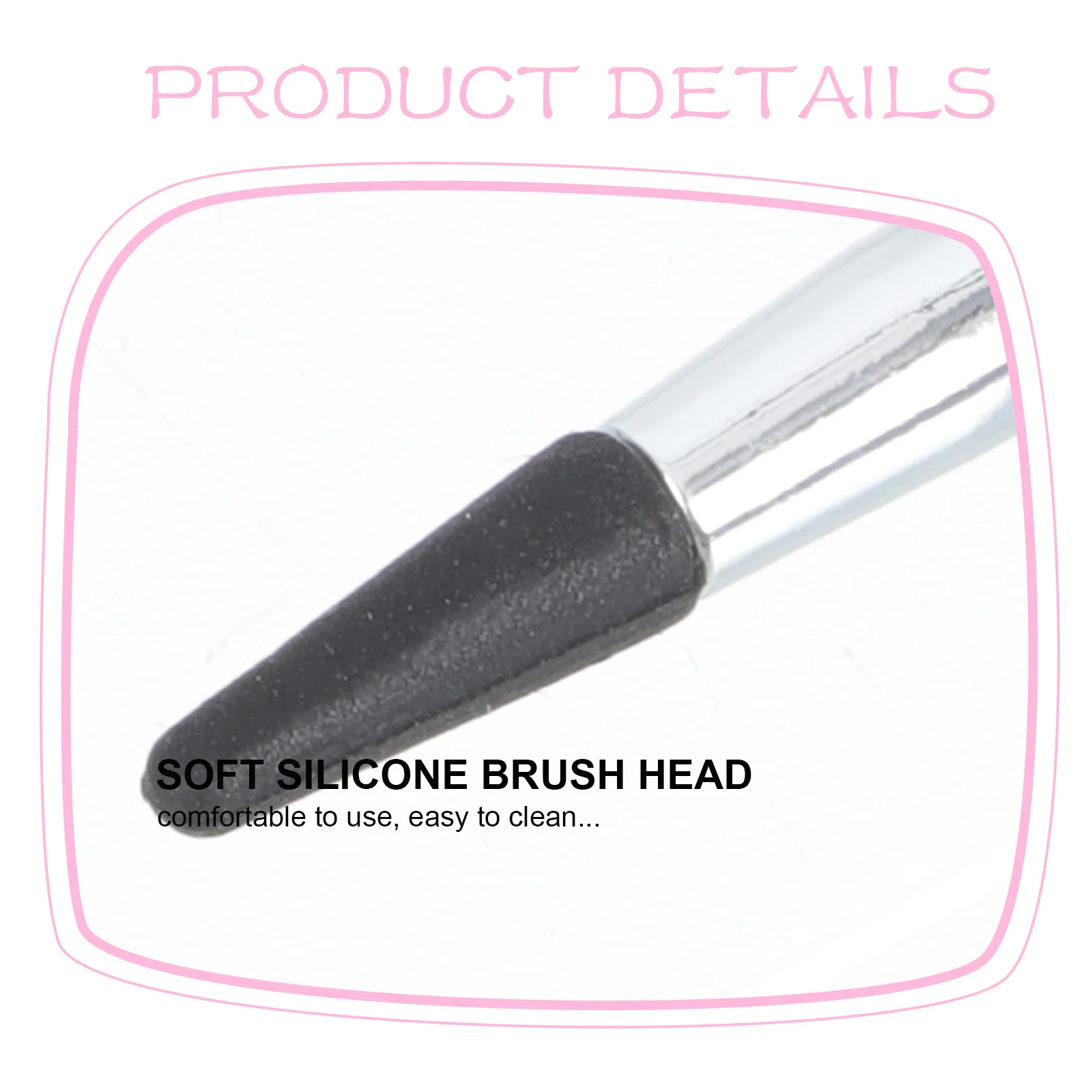 

20pcs Silicone Eyeshadow Brush Microphone Shaped Lipstick Applicator For Makeup Beauty Supply Tool Set Women