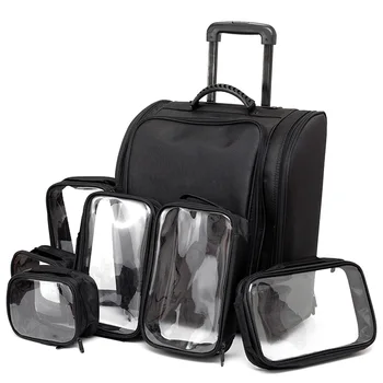 Professioneller Hochzeits-Make-up-Künstler, Trolley, Gepäck, Kosmetikkoffer, Absatz, Nagelkunst, Friseur, mehrschichtiger Werkzeugkasten mit Rädern