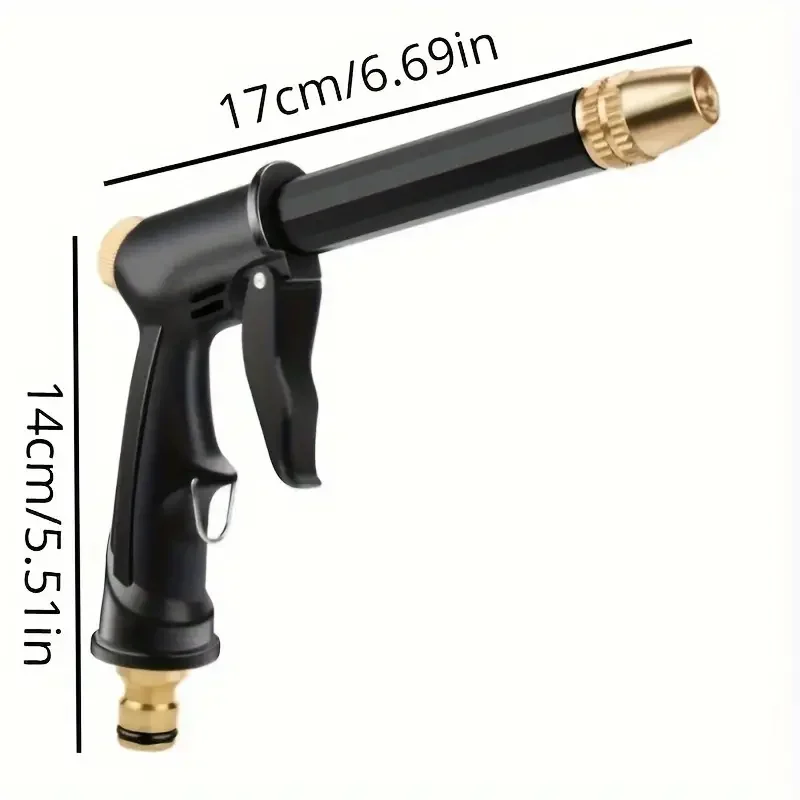 Hose Sprayer Nozzles Heavy duty high pressure hose nozzles Adjustable spray gun Metal brass hose accessories suitable for car