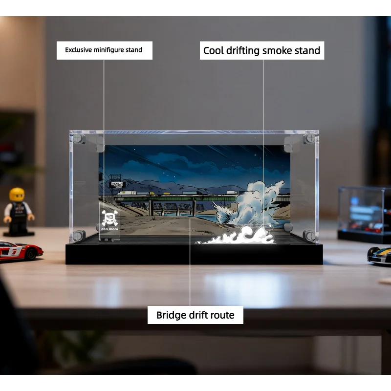 Display Case Suitable for Lego 77262 Super Racing Set Plastic Display Box Dust-proof Transparent Storage Container