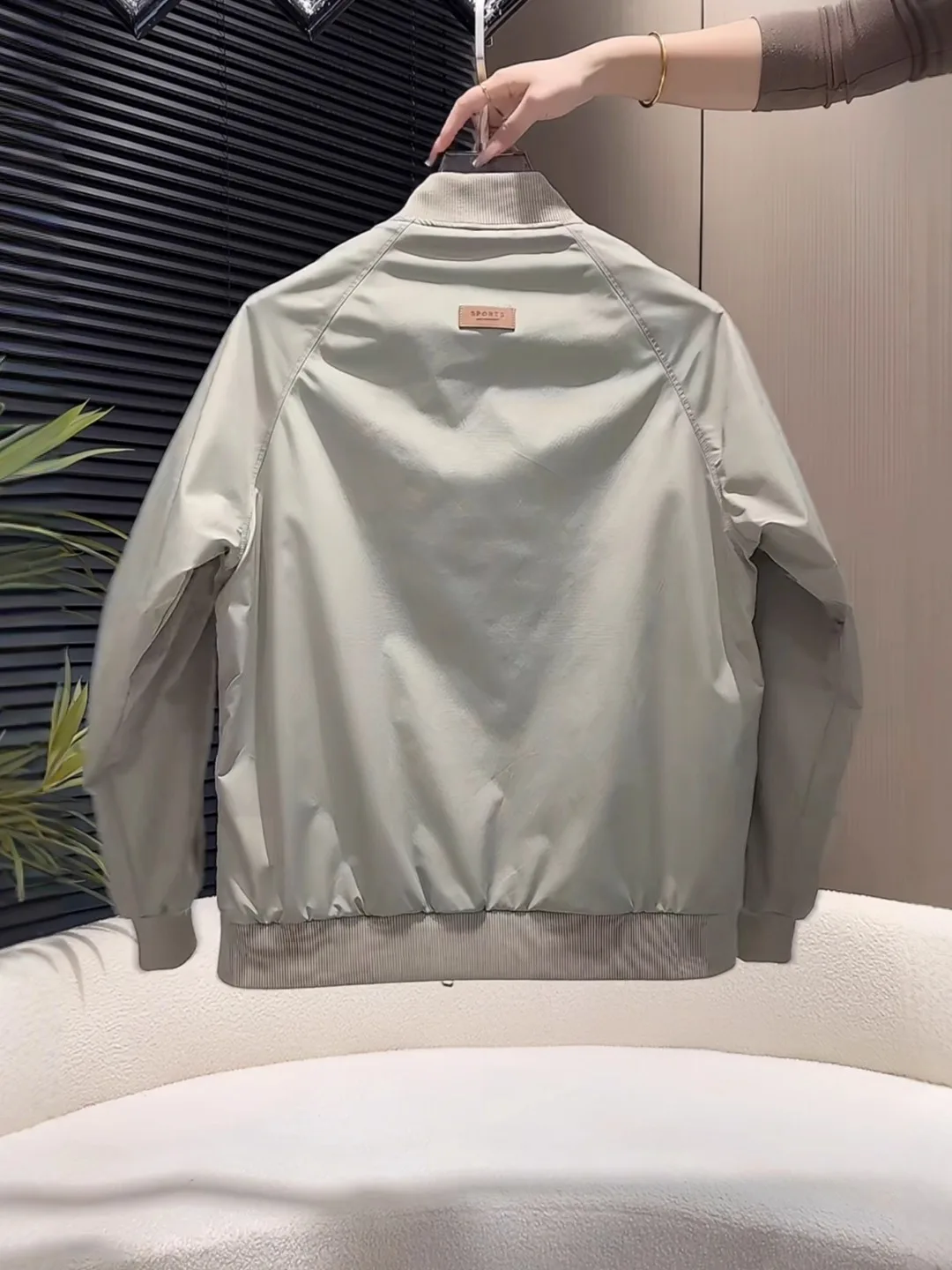 

Sli American Men's Baseball Jaet Spring Autumn Versatile Casual Workwear Outerwear Trendy Haome Top Polyester Fiber