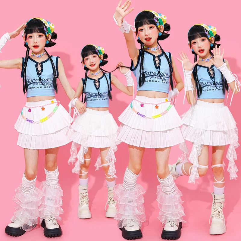 Mädchen Hip Hop Kleidung Crop Top Cargo Hosen Kinder K-pop Street Dance Kostüm Kinder Mädchen Gruppe Streetwear Jazz kleidung Sets